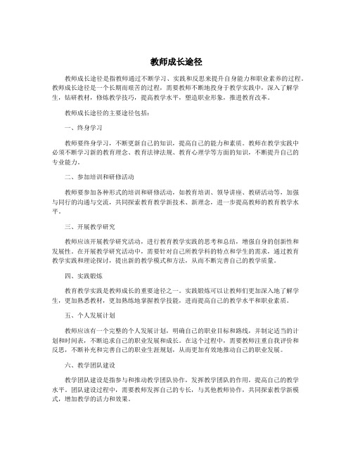 教师成长途径