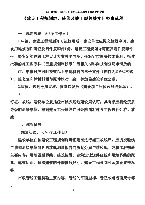 建设工程规划放、验线及竣工规划核实办事流程