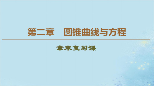 2019_2020学年高中数学第2章圆锥曲线与方程章末复习课课件北师大版选修1_1