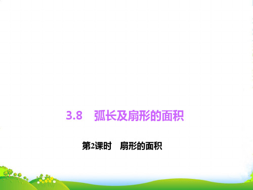 浙教九年级数学上册课件：3.8.2扇形面积