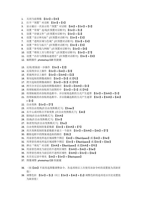 photoshop2020快捷键267个