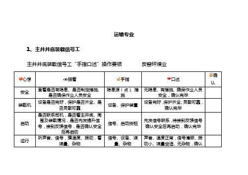 手指口述 运输专业