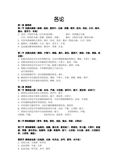 中药学中药基础与应用光盘课后题