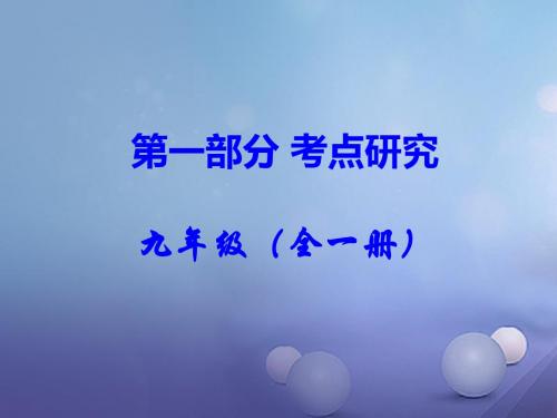 湖南省中考政治第一部分教材知识梳理(九年级全一册)课