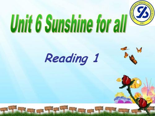 8B_Unit6_Sunshine_for_all_Reading