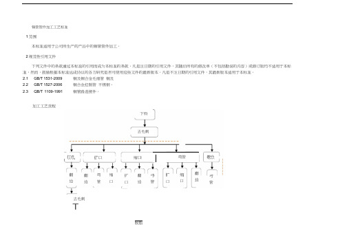 铜管管件加工工艺标准