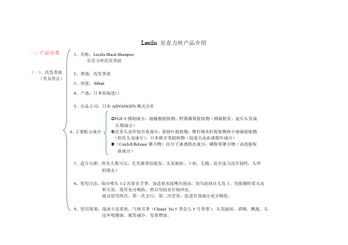 Lexilis 乐喜力丝产品介绍