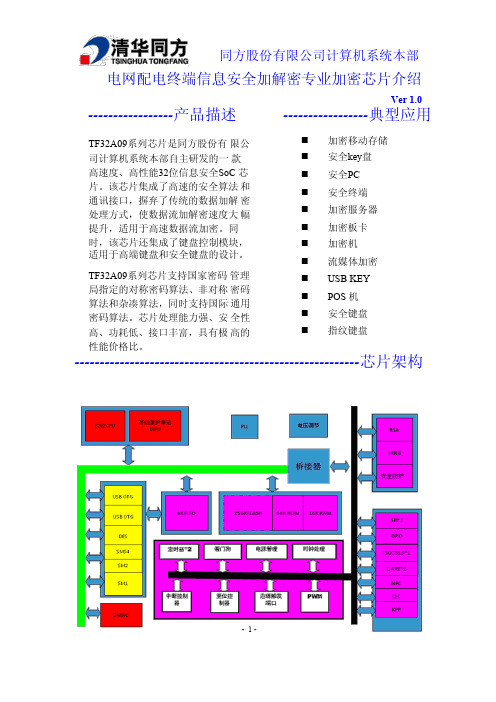 电网配电终端信息安全加解密专业加密芯片介绍