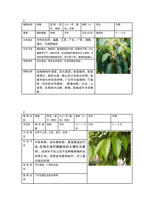 植物卡片