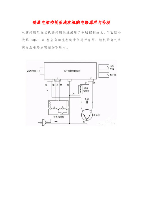 普通电脑控制型洗衣机的电路原理与检测