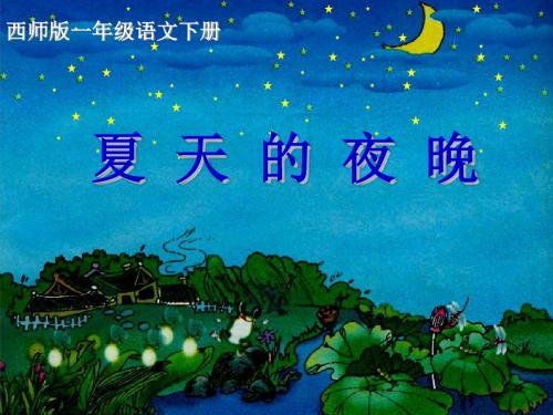 4.夏天的夜晚课件