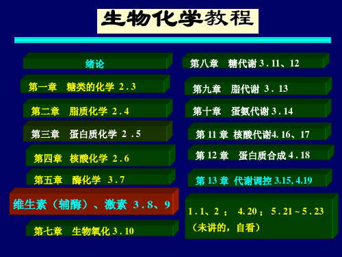 生物化学  维生素(辅酶)、激素