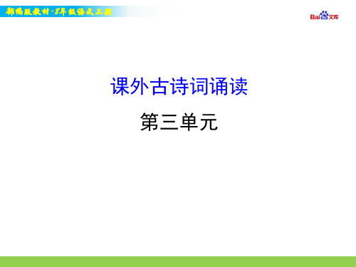 部编版8年级上册语文教学课件-课外古诗词诵读