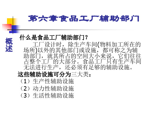 李洪军版食品工厂设计-10第六章公用系统和辅助部门