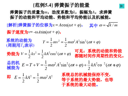 5.4振动之弹簧振子的能量