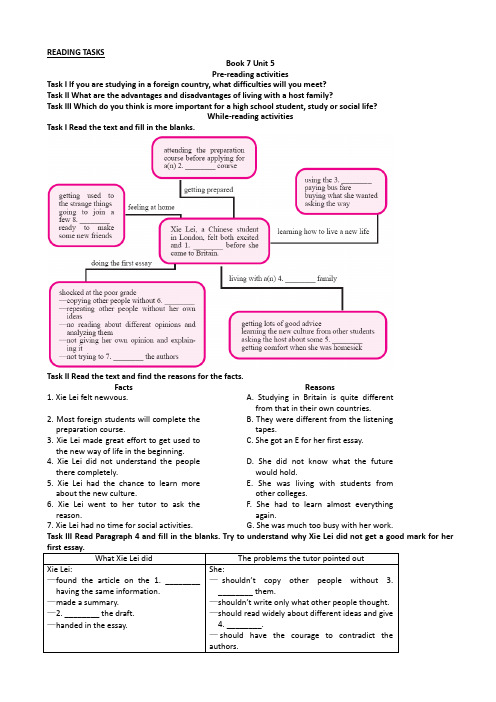 高中英语(人教版)高二选修7同步讲练：unit_5_reading_tasks_(有答案)AwHnHn