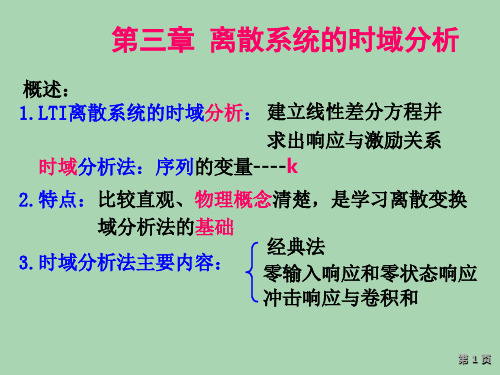 吴大正 信号与线性系统分析 第3章 离散系统的时域分析