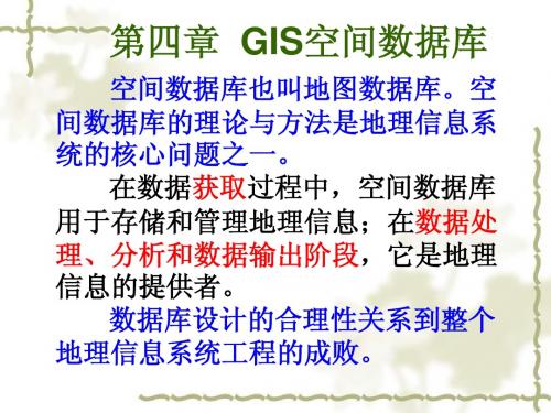 第四章  GIS空间数据库gis