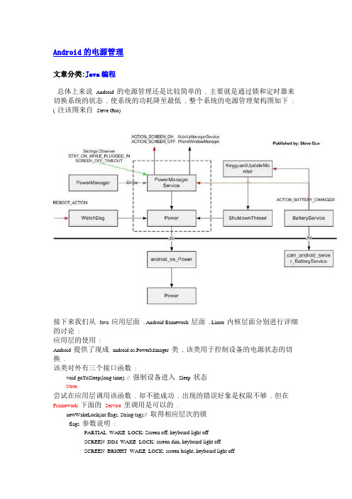 Android 电源管理