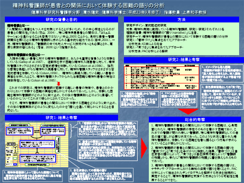 精神科看护师が患者との関系において体験する困难の语りの