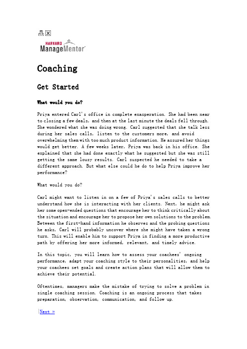 Coaching