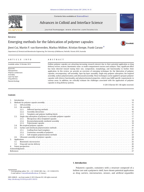 Emerging methods for the fabrication of polymer capsules