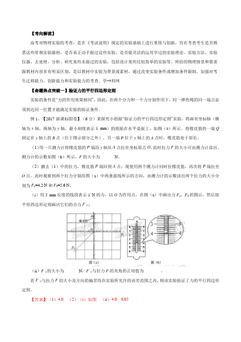 2021年高考物理命题猜想卷专题12 力学实验