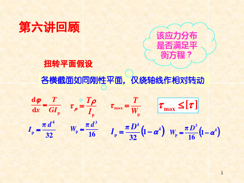 第七讲-扭转变形-非圆、薄壁杆扭转