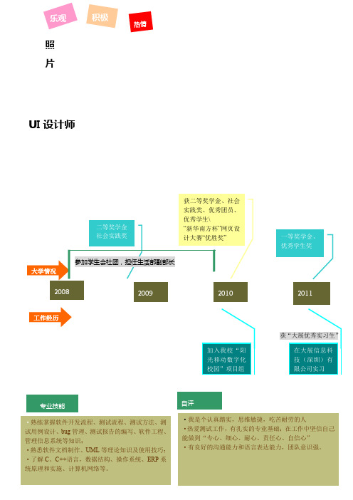 特色时间轴个人求职 自荐信 自我简介 自我鉴定 个人简历范本模板 