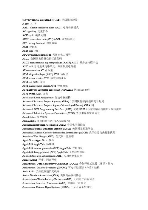 电子信息工程类词典1