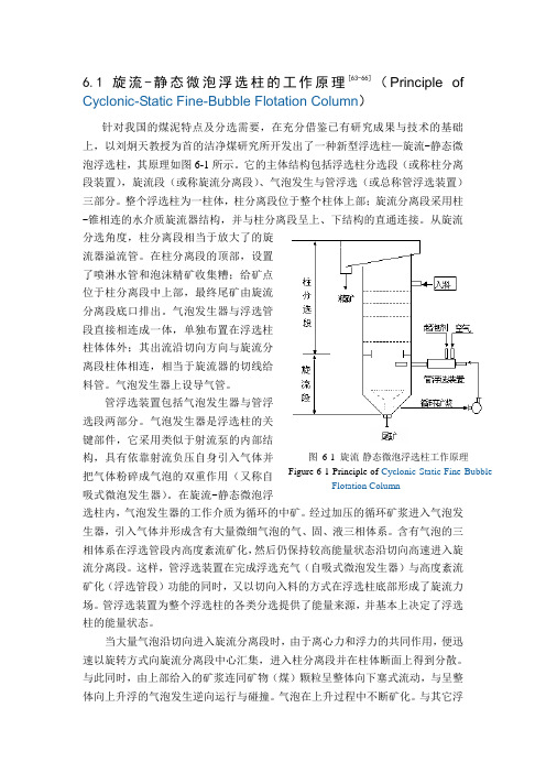 旋流-静态微泡浮选柱的工作原理