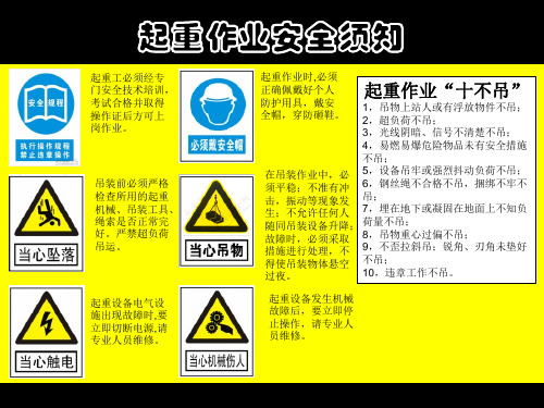 起重作业安全须知