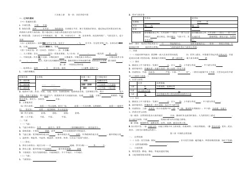 八年级上册人教版地理复习资料