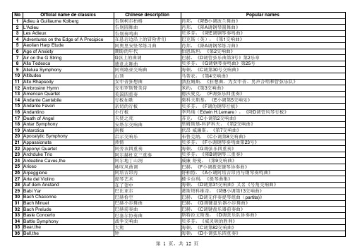 音乐术语中英文对照