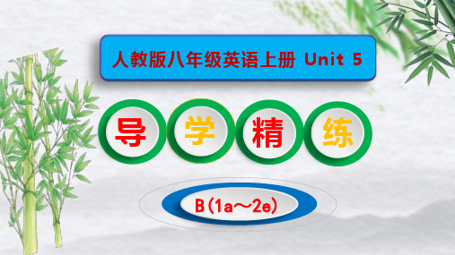 人教版八年级英语上册Unit 5 B(1a～2e)导学与精练