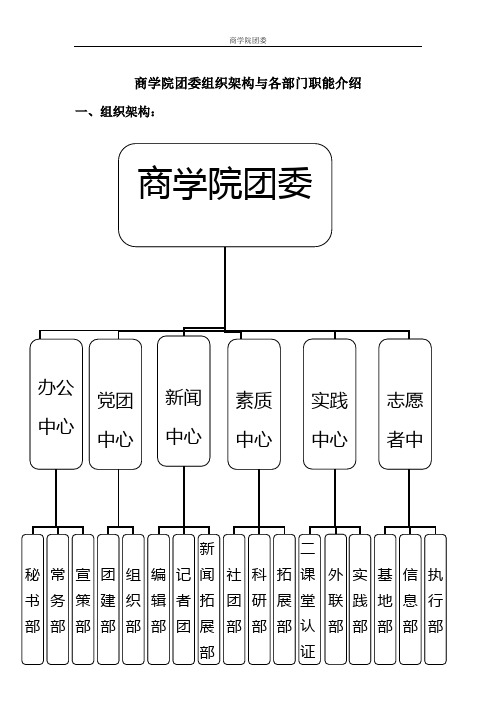 团委组织架构与部门职能