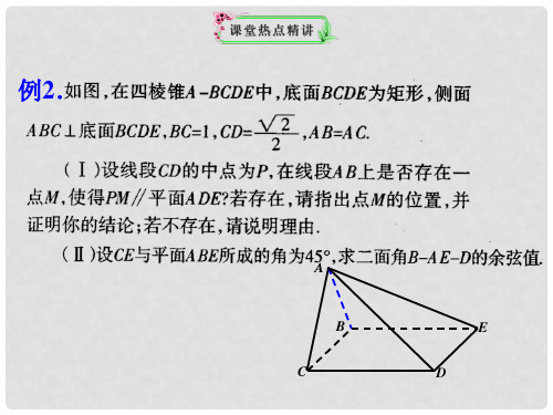 广东省广州市天河中学高考数学一轮复习 用立体几何中向量方法——求空间角与距离05课件