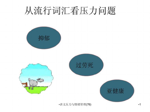 讲义压力与情绪管理课件