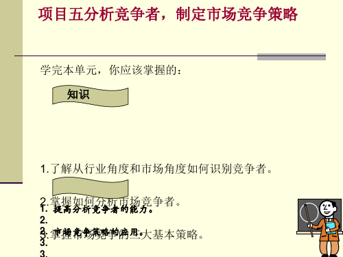 分析竞争者制定市场竞争策略课件(PPT 41张)