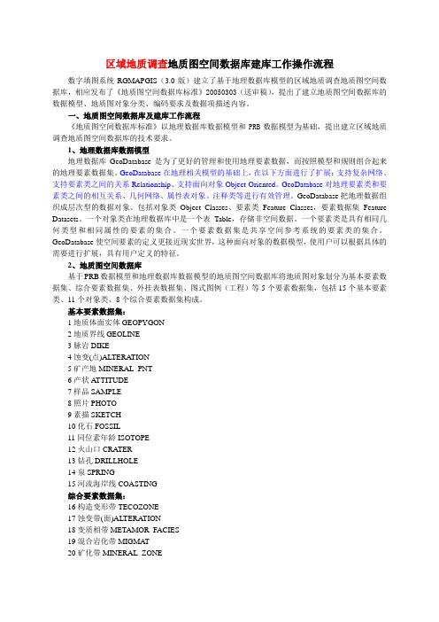 地质图空间数据库建库工作流程与技术要求