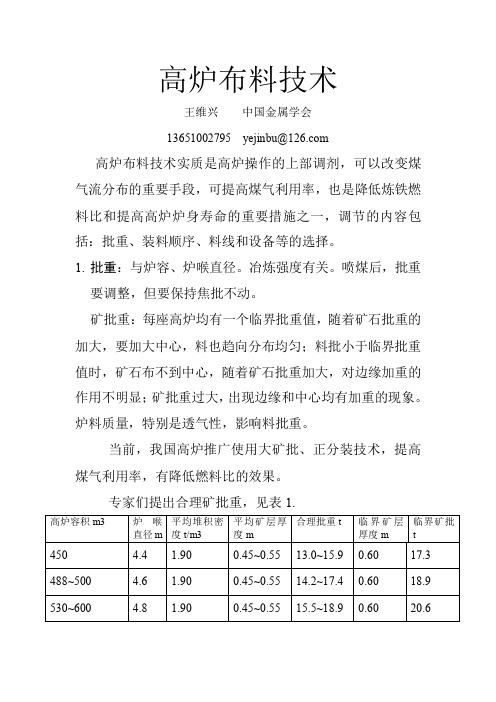 高炉布料技术