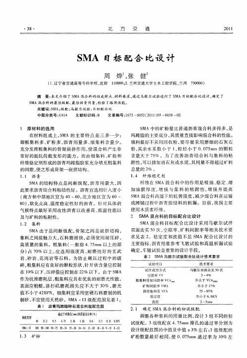 SMA目标配合比设计