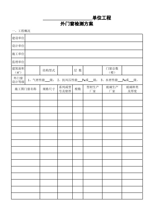 门窗检测方案