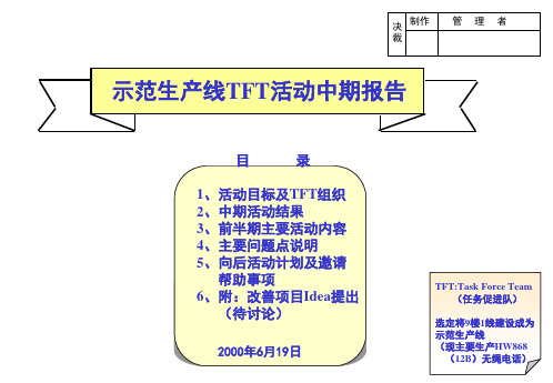 示范生产线改善报告