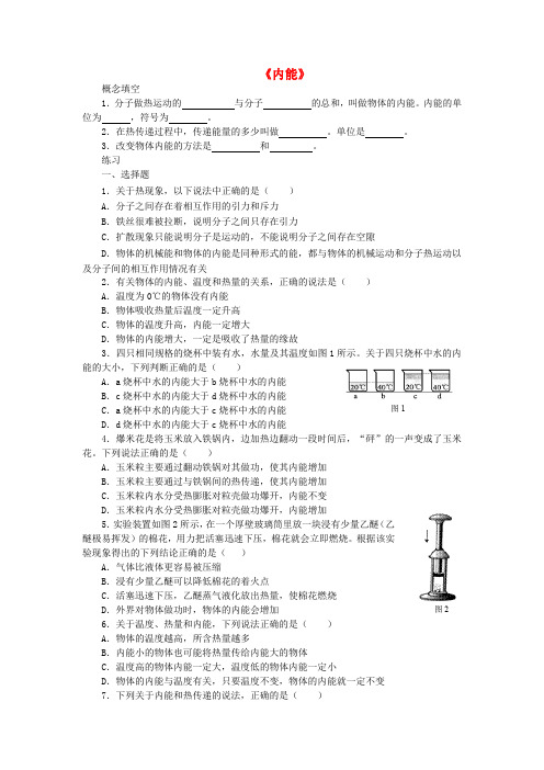 九年级物理全册 能同步练习新版新人教版