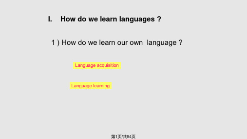 unit language and language learning语言和语言学习PPT课件