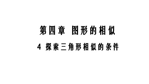 九年级数学初三上册(北师大版) 4.4探索三角形相似的条件课件