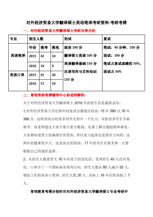 2016年对外经济贸易大学翻译硕士英语考研真题,改错题考点汇总