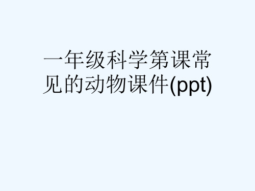 一年级科学第课常见的动物课件(ppt)