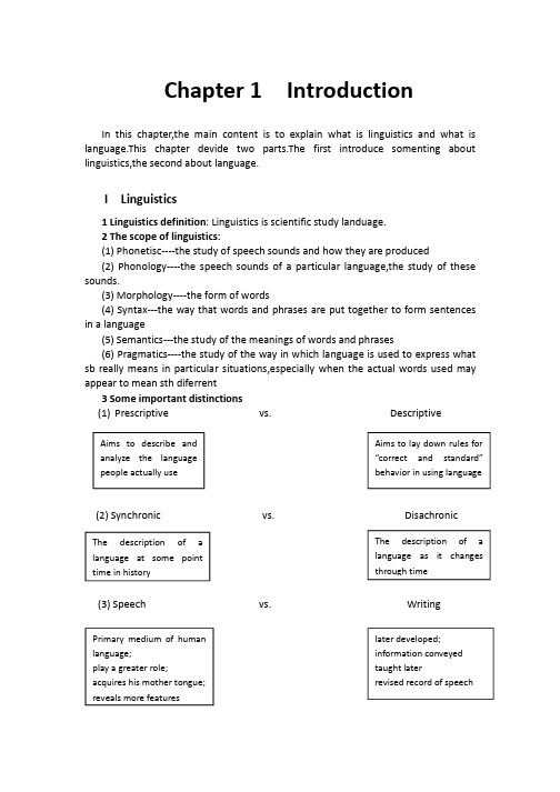 简明语言学1-6章总结